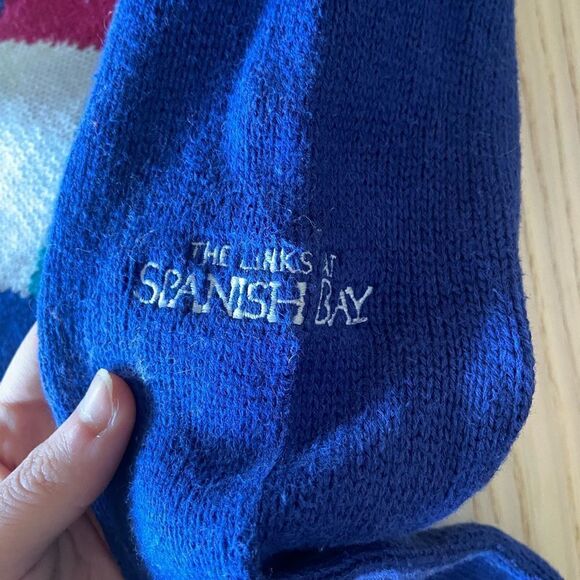 Vintage Pringle of Scotland Cotton Knit argyle Sweater Size M - Picture 4 of 5